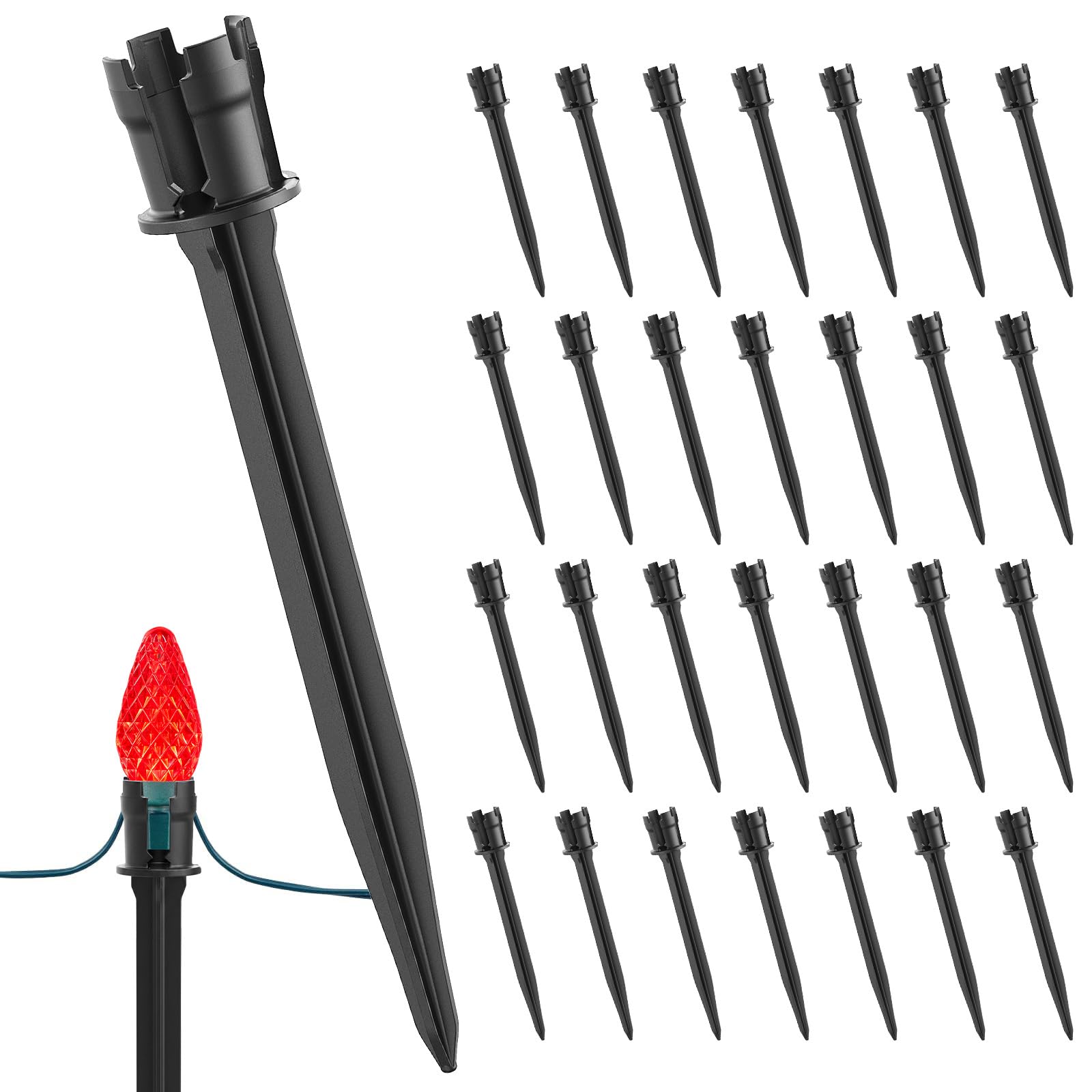 Amazon.com : 7.5 Inch 100-Pack Christmas Light Stakes for C7 C9
