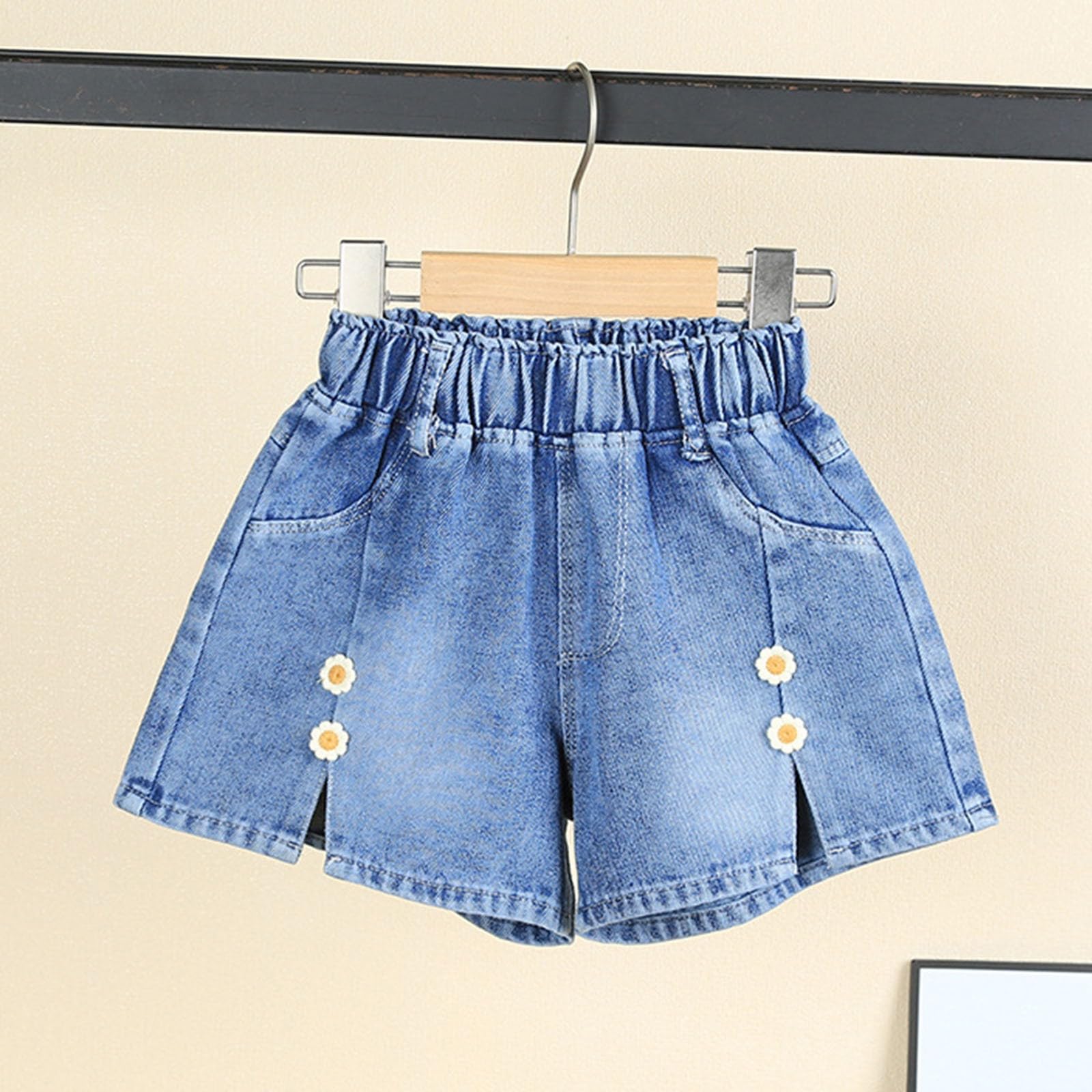 Short En Cuir Synthétique Fille 2-11 Ans - Taille Haute Élastique, Ample Et Fluide - Short Été Chic Décontracté Plage Vacances Sport