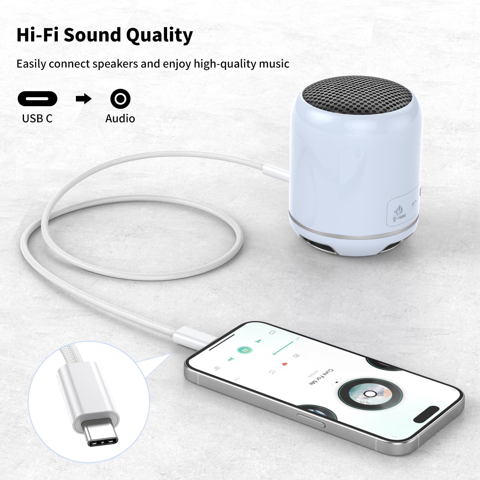 Fidioto Lot de 2 câbles USB C vers prise auxiliaire 3,5 mm (1 m) de type C vers 3,5 mm pour casque auxiliaire de voiture compatible avec téléphone 15/15Plus/Pro/Pro Max, Galaxy S23 Ultra iPad Pro Air