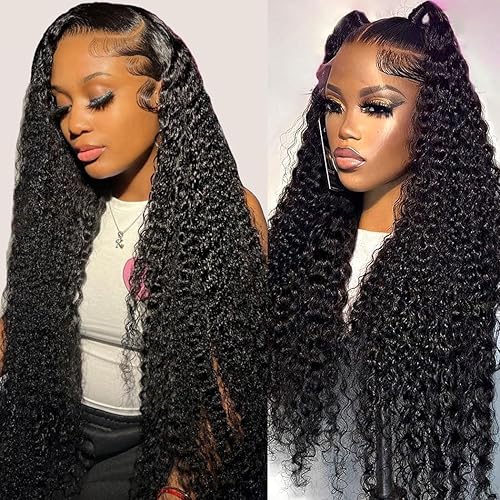 Pelucas de cabello humano ondulado con encaje frontal transparente HD para mujeres negras, pelucas de cabello humano prearrancado con cabello de