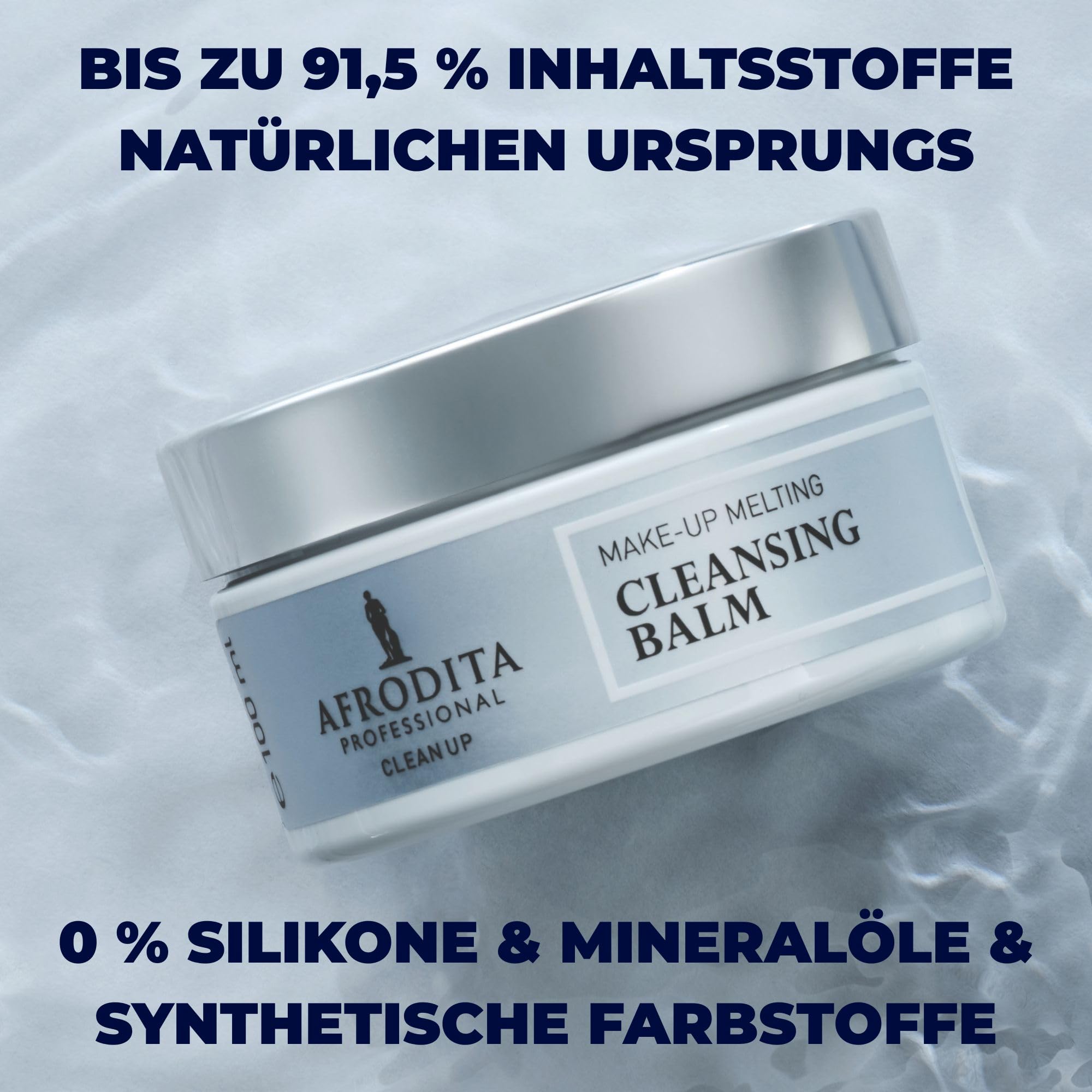 Afrodita Professional Clean Up Cleansing Balm 100 ml, Premium ölbasierter Make-up Entferner & Gesichtsreinigungsbalsam, Waterproof, mit Ceramiden Shea Butter & Kokosöl, für trockene empfindliche Haut