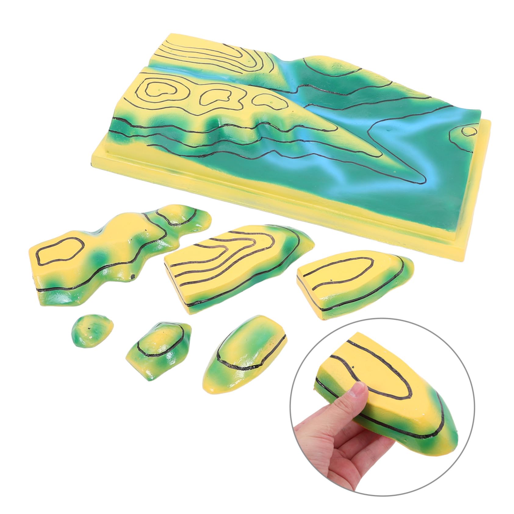 BESPORTBLE Mappa delle Curve Terreno in Plastica Strumento Didattico Scolastico per Studenti di Geografia per Lezioni di Scienze e Apprendimento Interattivo