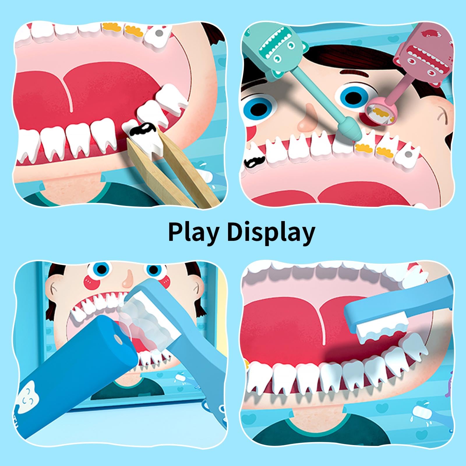 KUKUTrue® Montessori Toy 3 4 5 Years, Montessori Toys for 3 Year Olds, Kids Doctors Set, Dentist Toys for Kids Busy Book - Image 3