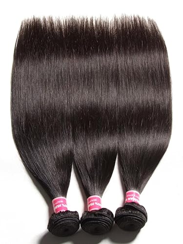 Miniatura 5 de Pelo virgen, lacio, natural y brasilero sin procesar, de Unice, 3 paquetes de 10.5 onzas