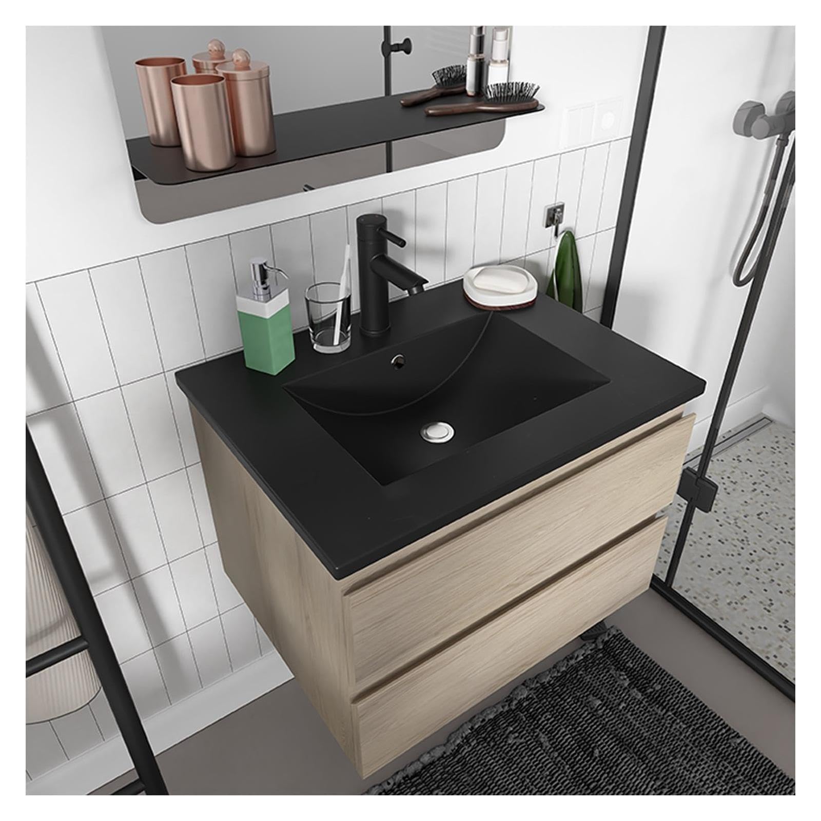 MOB-IN Meuble Simple Vasque 60cm Sorrento + Vasque