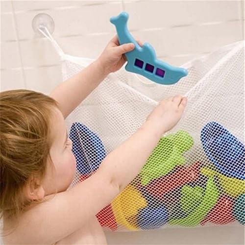 Sperrins - Bolsa de almacenamiento de juguetes de baño para niños, bolsa de succión para baño, 14.2 x 14.6in