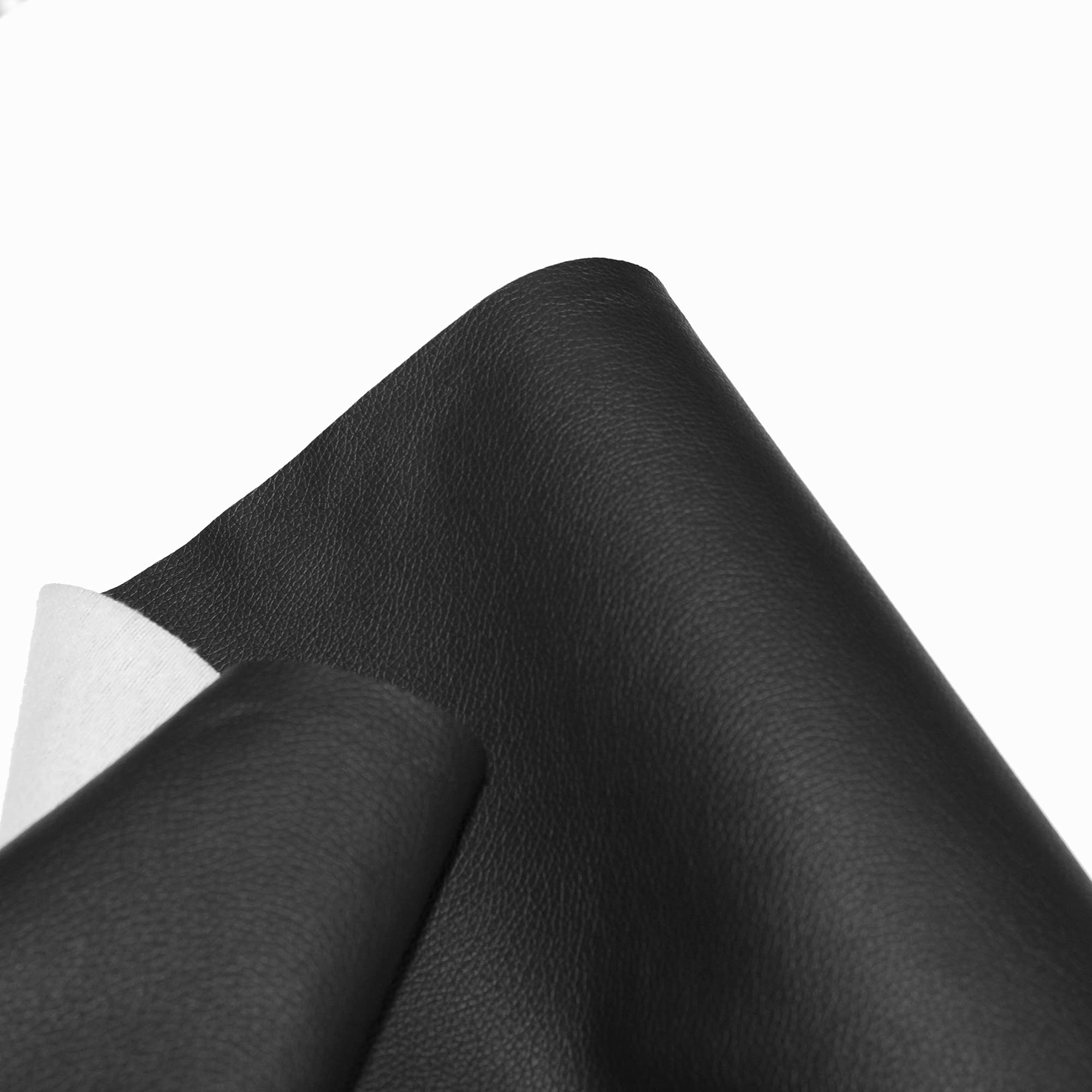 Pelle sintetica, ideale per lavori di bricolage e artigianato, struttura in pelle (300 cm x 140 cm, nero)