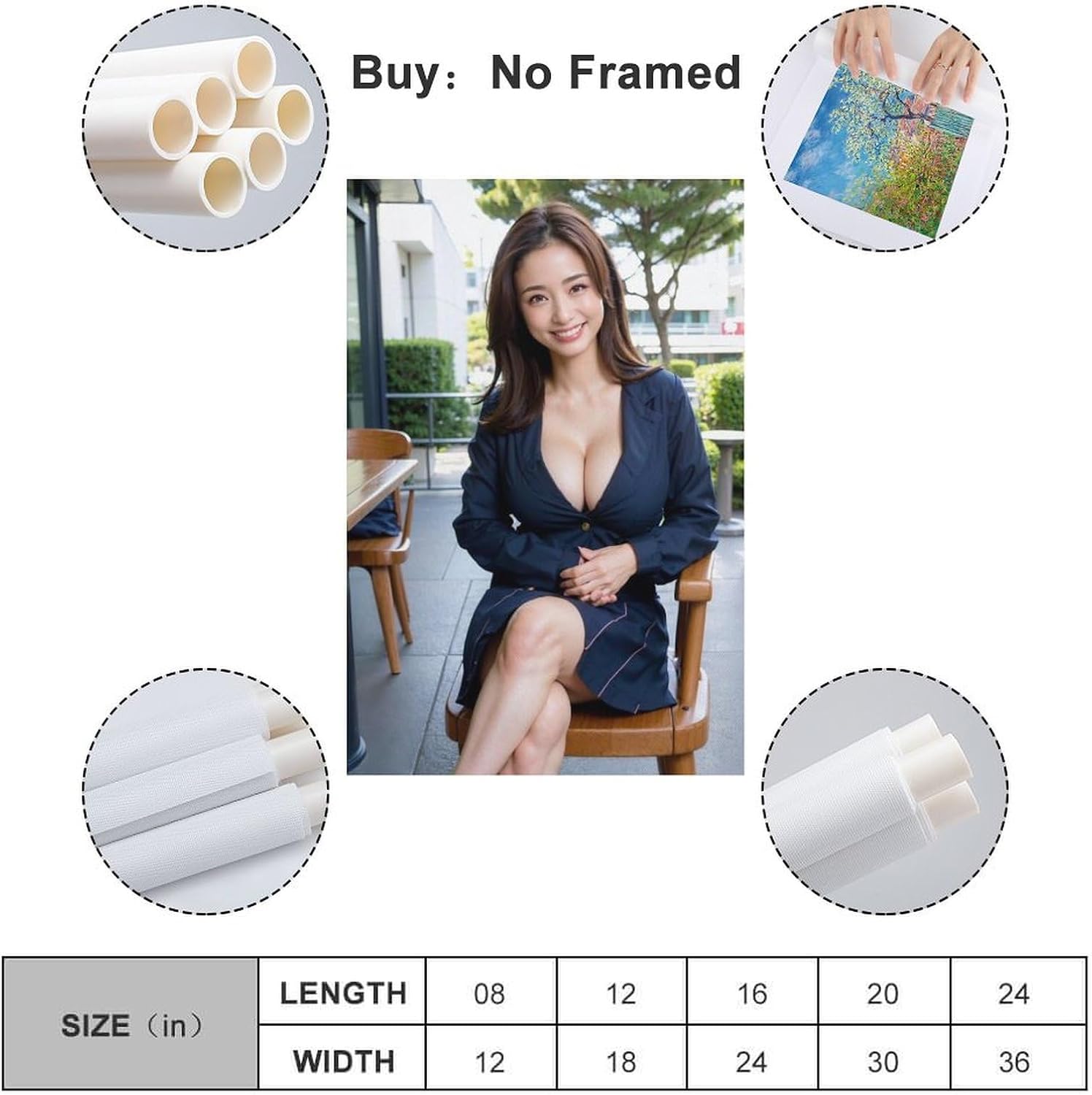 上戸彩スーパースター 印刷 ポスター キャンバス ウォールアート 画像 絵画 現代 芸術 壁の絵 け ソファの背景絵画24x36in