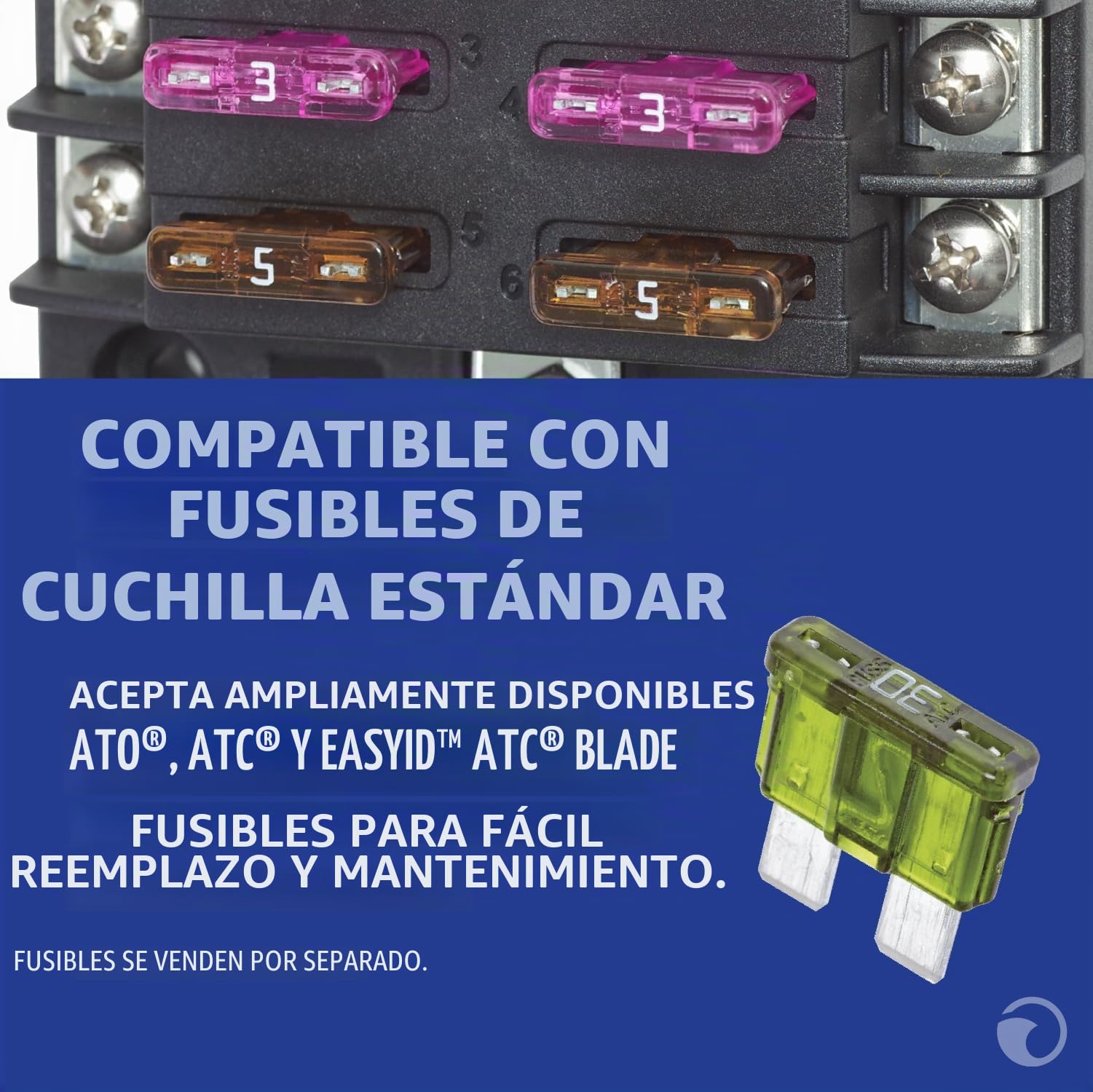 Blue Sea Systems Bloques de fusibles ATO/ATC de la Cuchilla ST