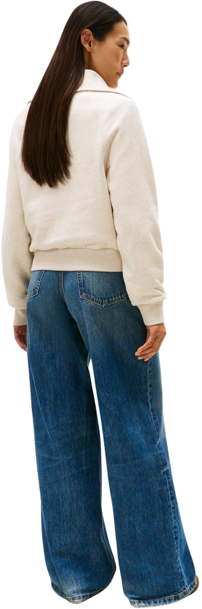Tommy Hilfiger Donna Felpa con Cerniera Classic Script Fleece Mezza Zip