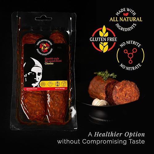 Miniatura 5 de Chorizo curado en seco en rodajas (3 onzas)  Un sabor a chorizo del norte de España  Alimentado con dieta vegetariana, cerdo con chorizo ABF