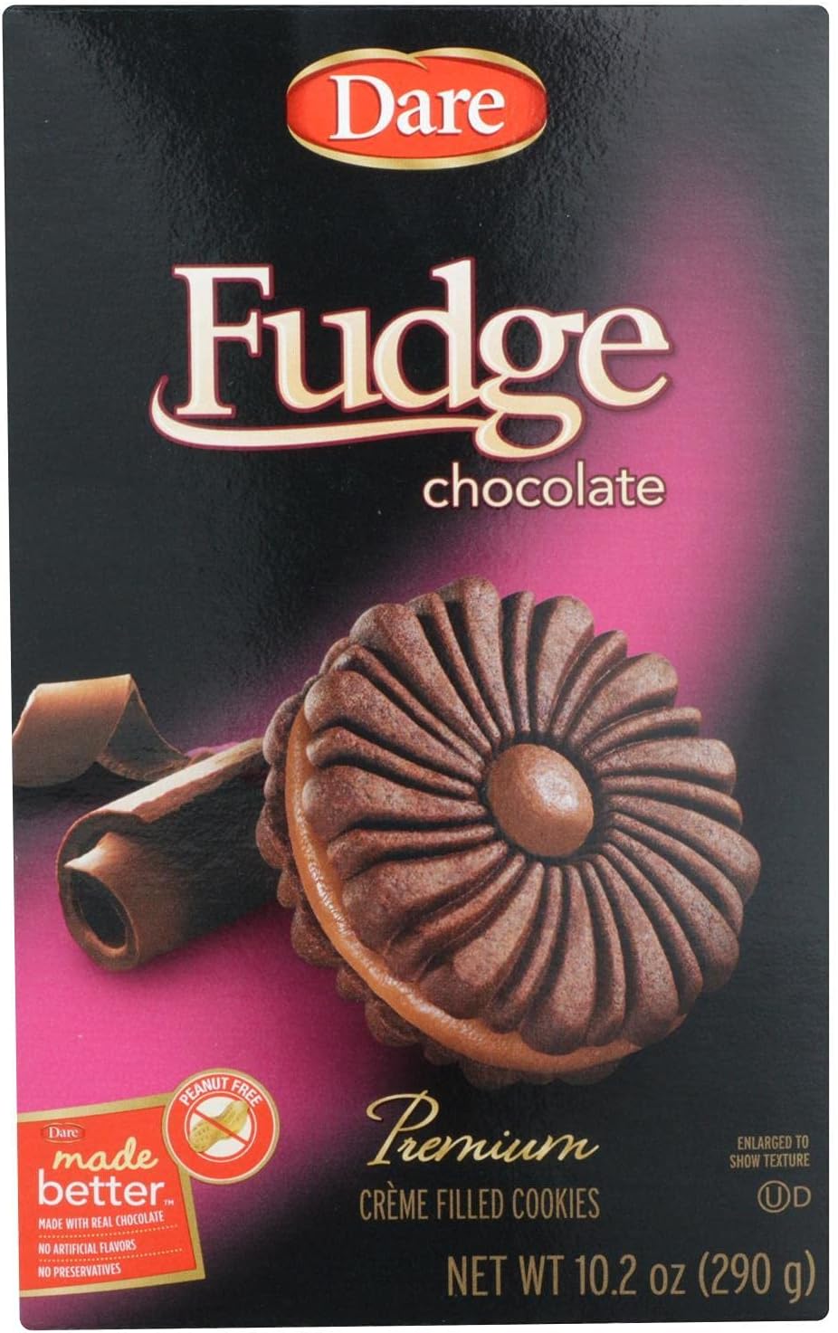 Foods Chocolate Fudge Creme Filled Cookie, 10.2 Ounce - 12 per case.
