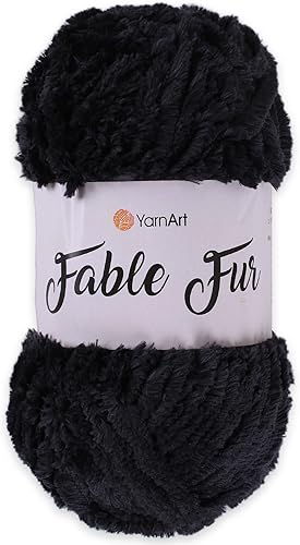 1 madeja YarnArt Fable - Ovillo de piel para tejer y tejer ropa de bebé, mantas y accesorios, 100% micro poliéster, 3.53 oz (3.5 onzas)  328.1 ft