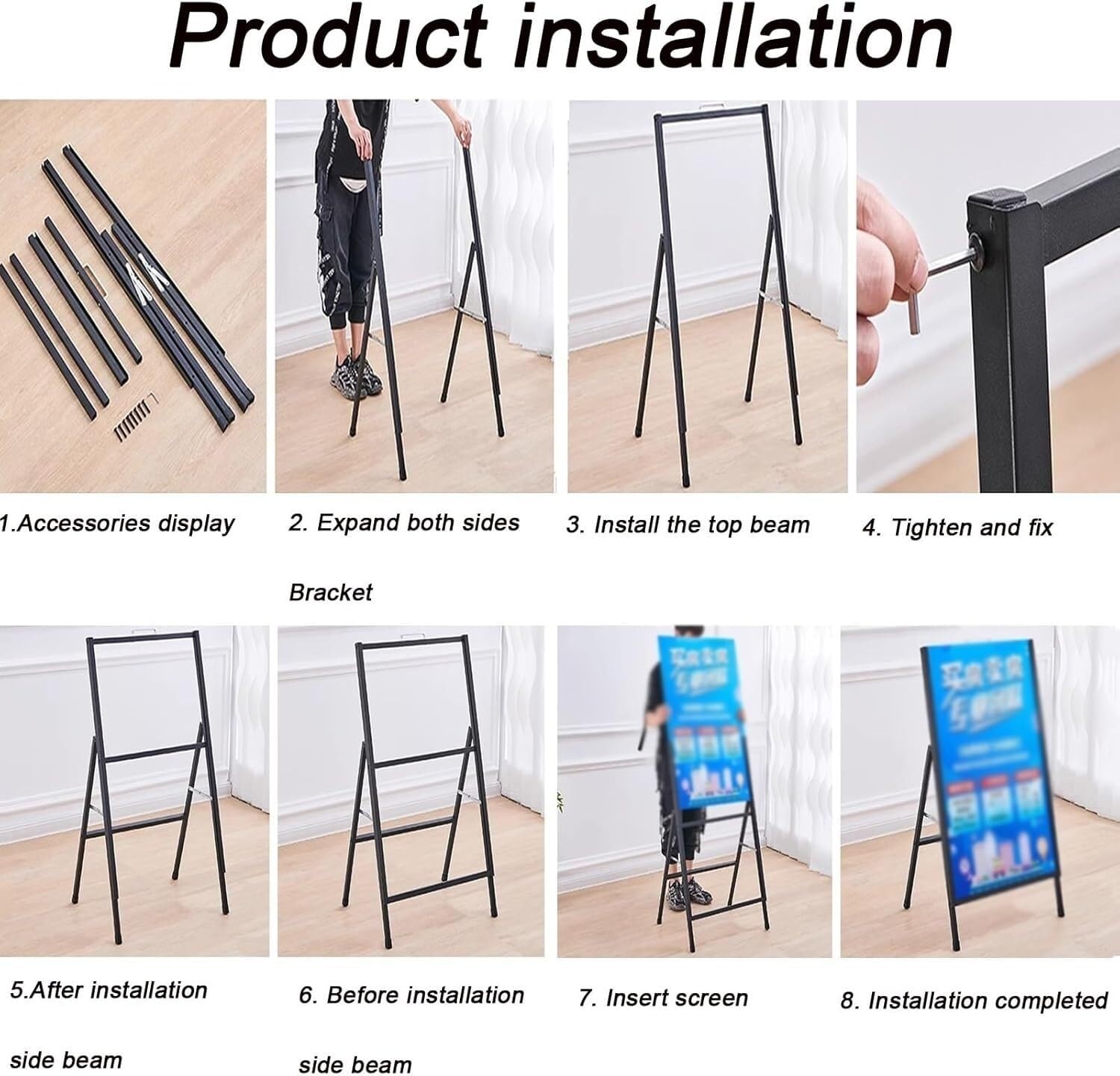 Soporte de Cartel, Soporte de exhibición, Aviso, menú, Soporte de Mano, Estructura de Hierro, Soporte de Aviso Soporte para Carteles