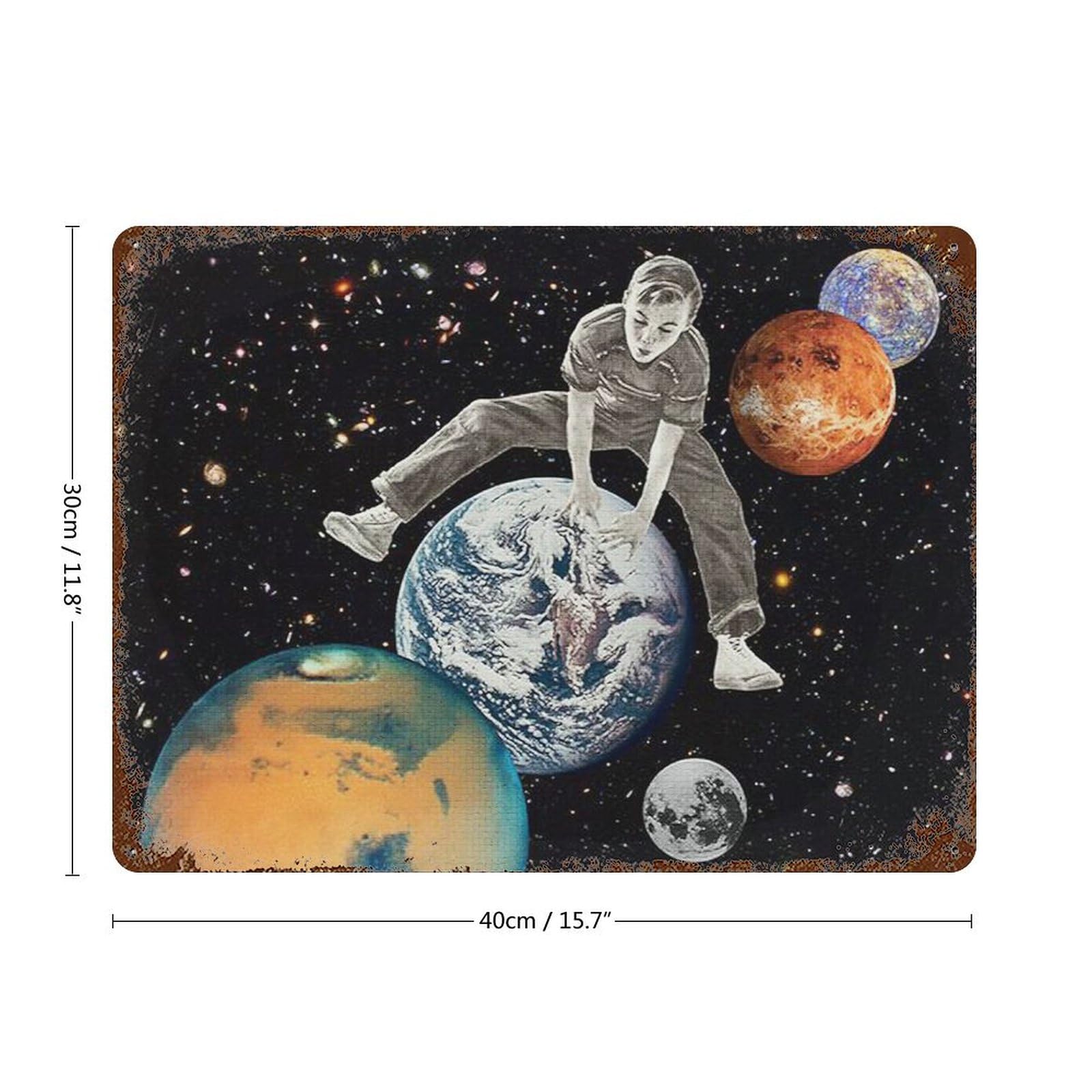 Amazon.co.jp: ブリキ看板 神秘の大宇宙 惑星 アート 鉄絵画 吊り下げ