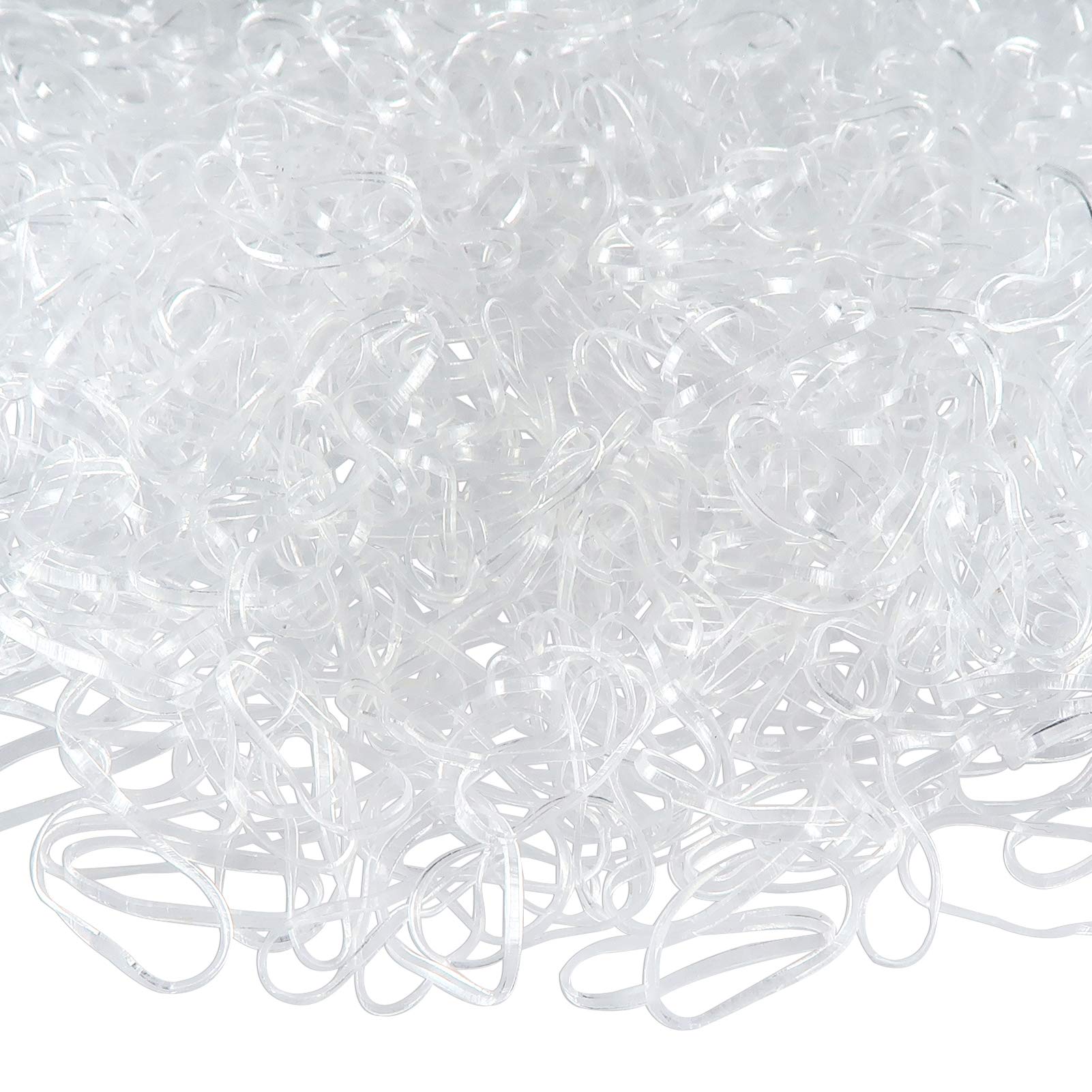 Amazon.com : TUUXI 1500 Pcs Mini Clear Elastic Hair Rubber Bands 0.7inch No  Damage Small Soft Tie For Ponytail Wedding Braiding Hairstyle : Beauty &  Personal Care