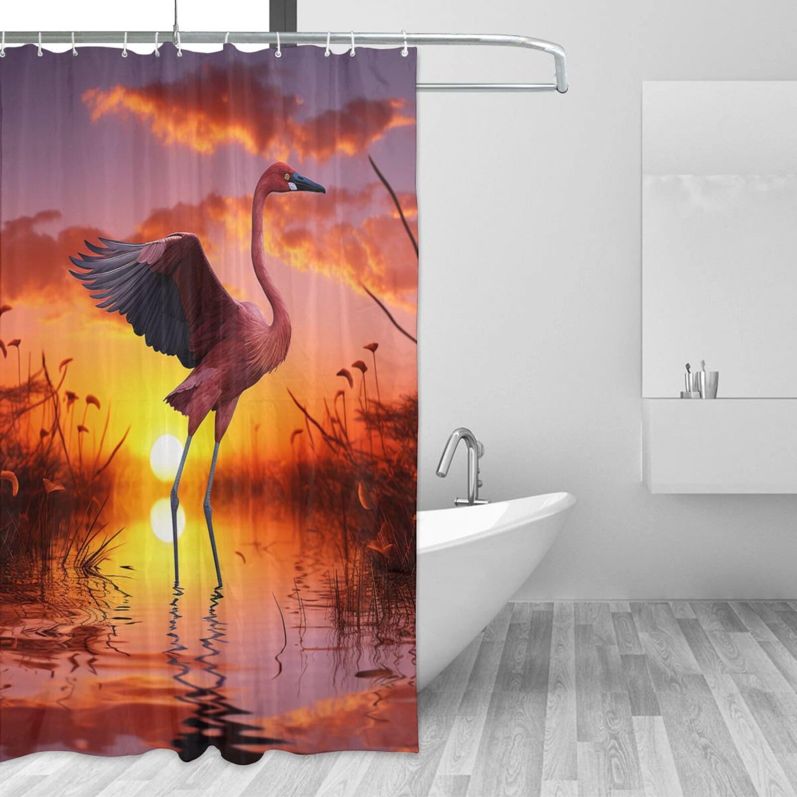 Rideau de douche en tissu imperméable anti-moisissure pour bain