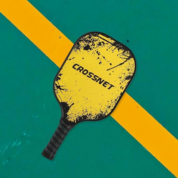 CROSSNET Pickleball Paddle with Fiberglass Face and Polymer Core for Long-Lasting Play, High-Performance Racket with Grip Handle