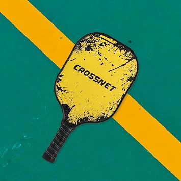 CROSSNET Pickleball Paddle with Fiberglass Face and Polymer Core for Long-Lasting Play, High-Performance Racket with Grip Handle