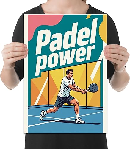 Miniatura 2 de Padel Player - Póster decorativo para pared, diseño Padel Power, 13 x 19, estilo deportivo y moderno