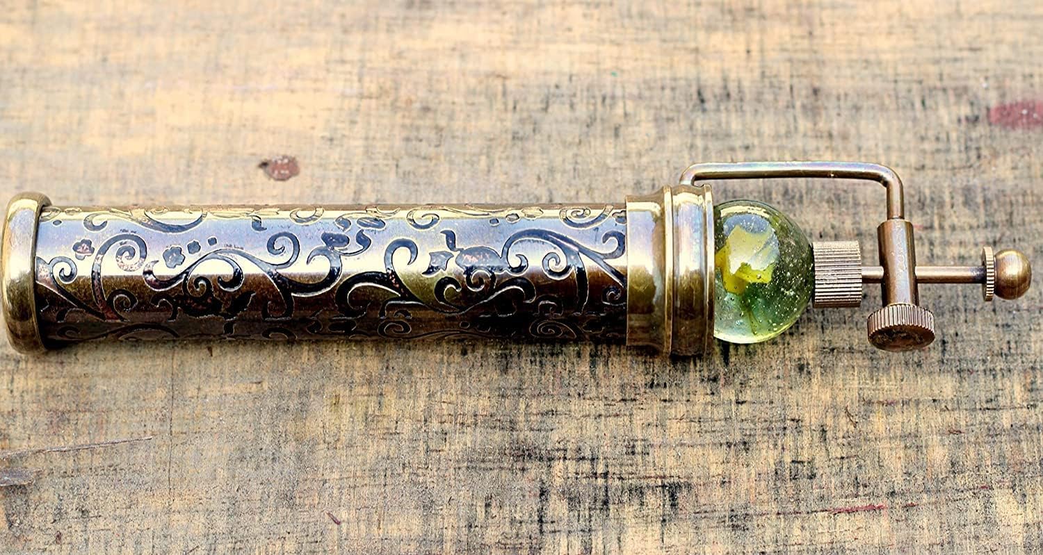 Kaléidoscope en laiton antique unique fabriqué à la main pour adultes et enfants
