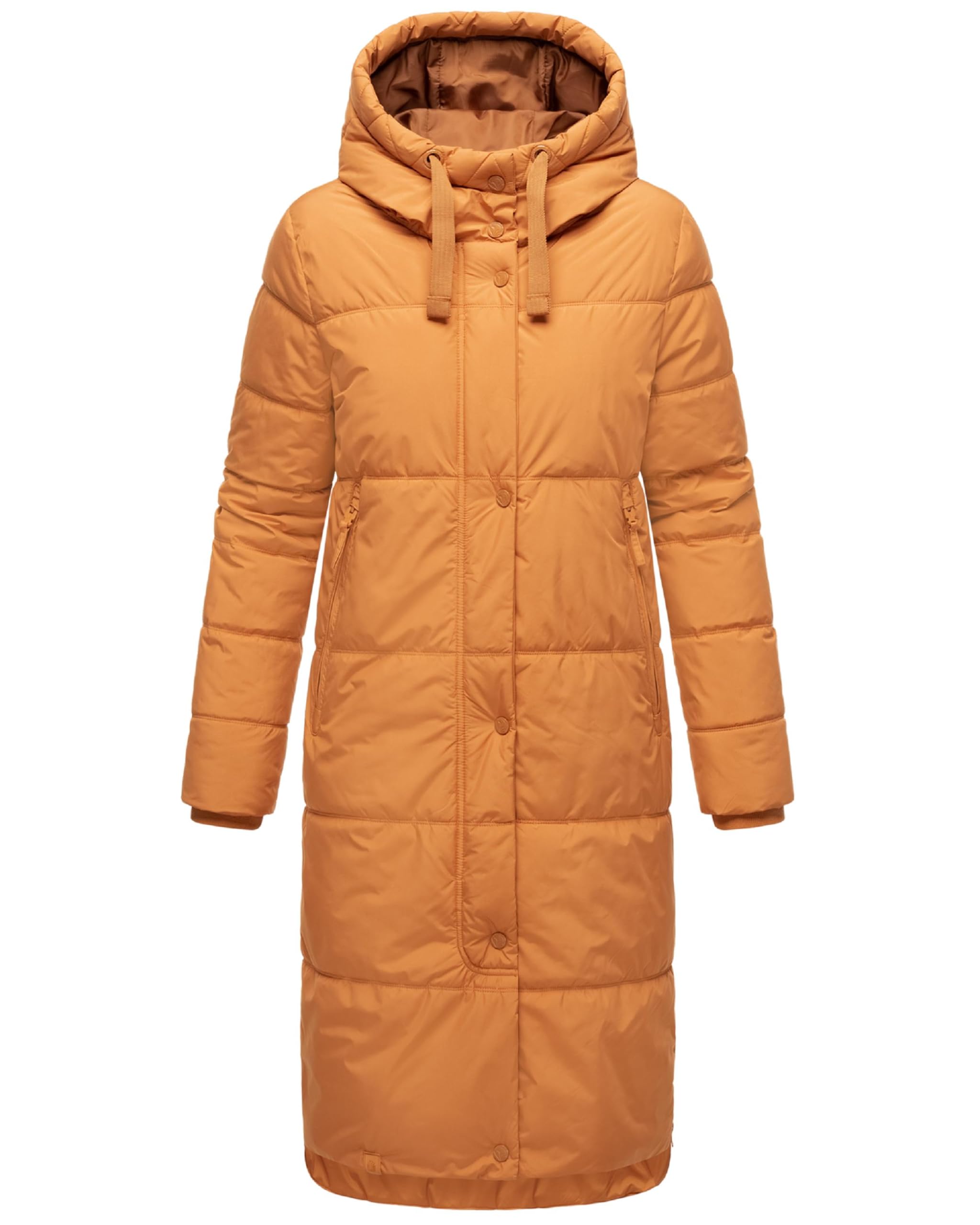 MARIKOO Soranaa Winterjas voor dames, warm, gewatteerd, lang, met capuchon, XS-XXL, S