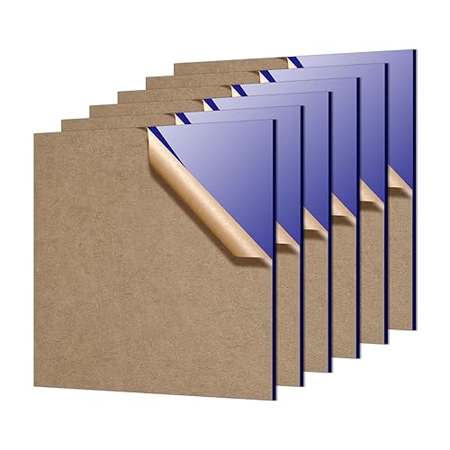 Miniatura 45 de Gute 6Pcs Cast Acrylic Sheet,Acrylic Sheet Opaque Plastic Sheet 8 x 8 Inch (.118" Thick) for Signs, DIY Display Projects, Craft and Easy to Black