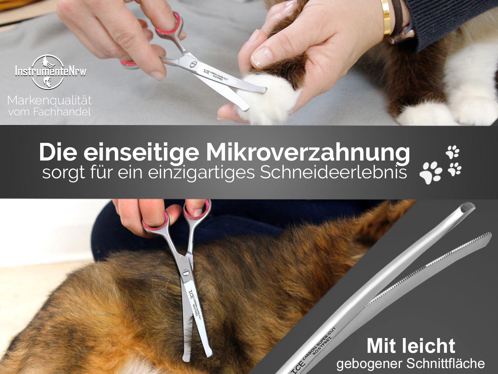 Produktbild von Fell-Schere Für Hunde Mit Mikroverzahnung - Edelstahl & Rostfrei