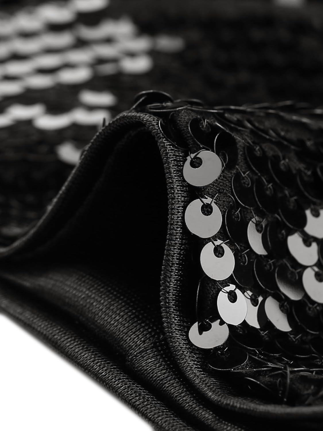 Allegra K Women's Halloween Costume Sequin Jacket Sparkly Party 3/4 Sleeve Open Front Crop Bolero Shrug Cardigan - Image 5