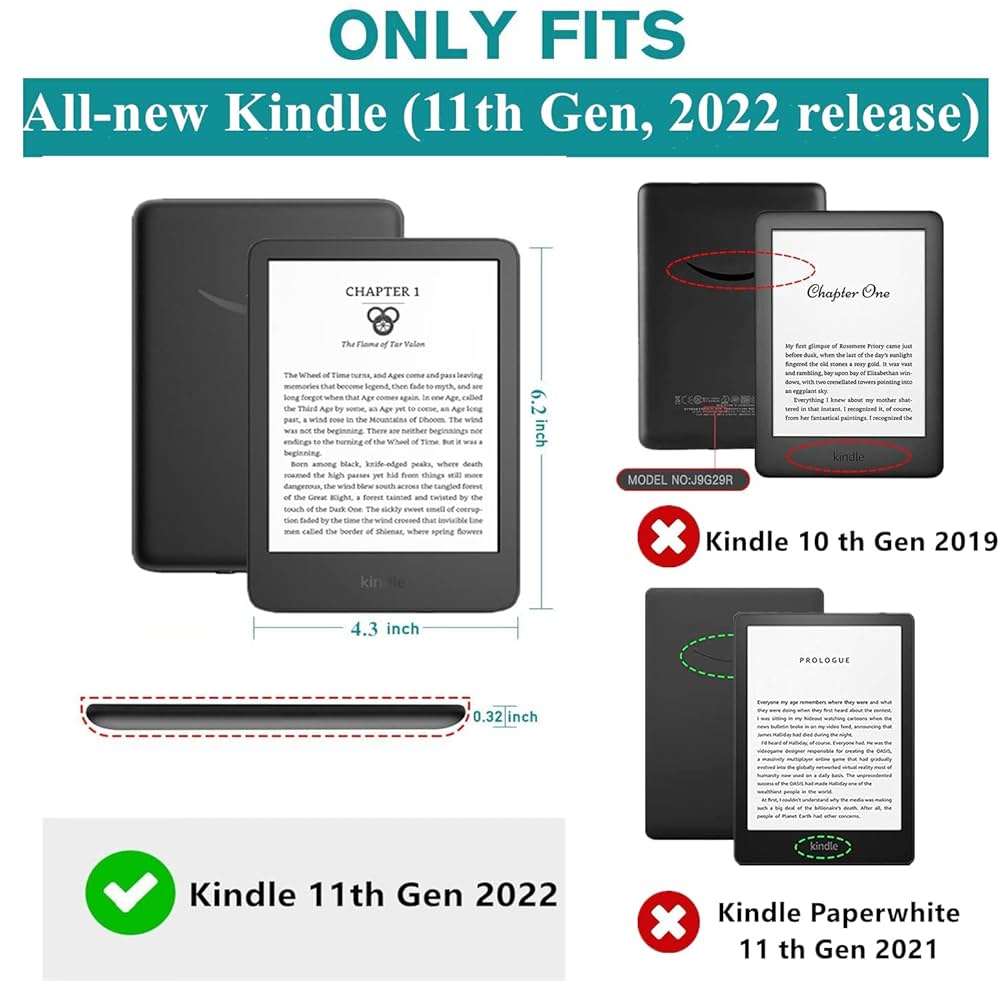 Kindle 6インチ 本体 + カバー付き 第11世代　ブラック Amazon.co.jp: ケース for Kindle 第11世代 2022年発売 New