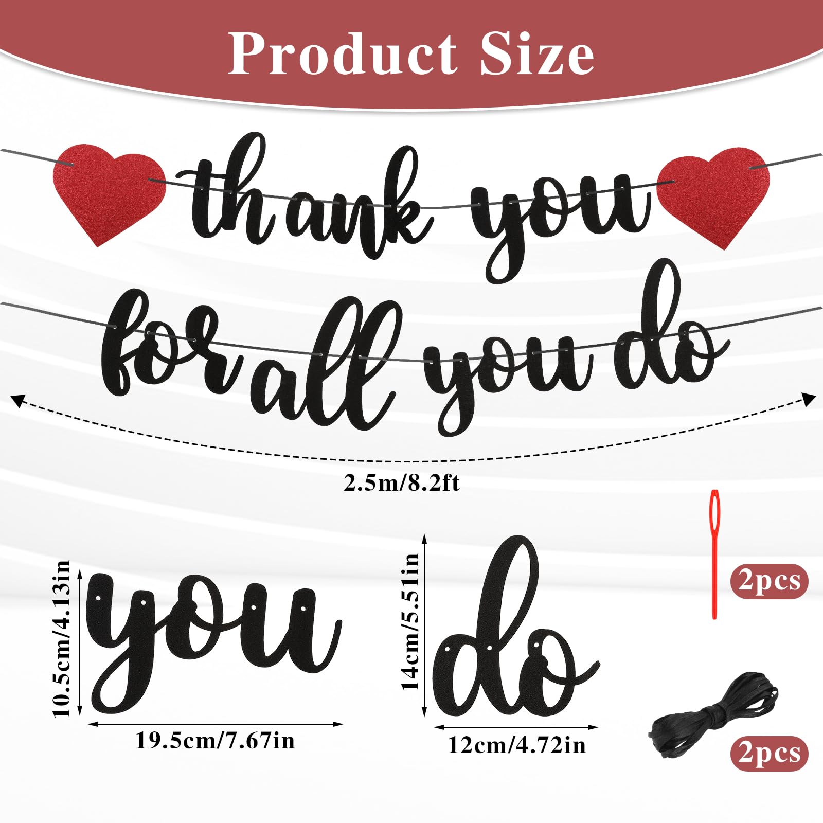 Appreciation Banner Thank You For All You Do Banner, Pre-strung Teacher ...