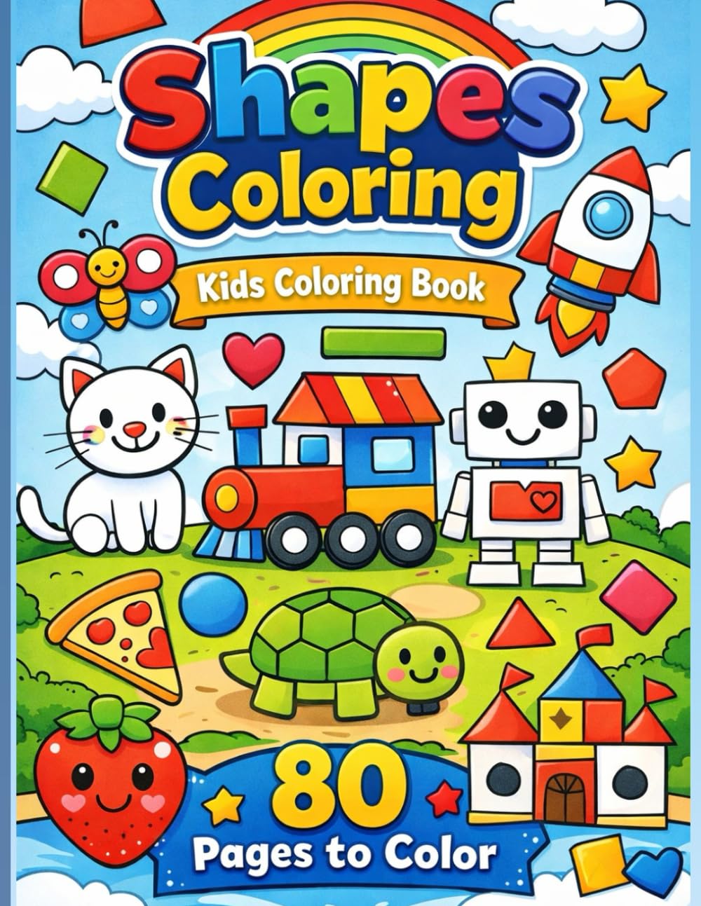 Shapes Coloring – Kids Coloring Book: Fun & Easy Shape Coloring for kids (Ages 3–8)