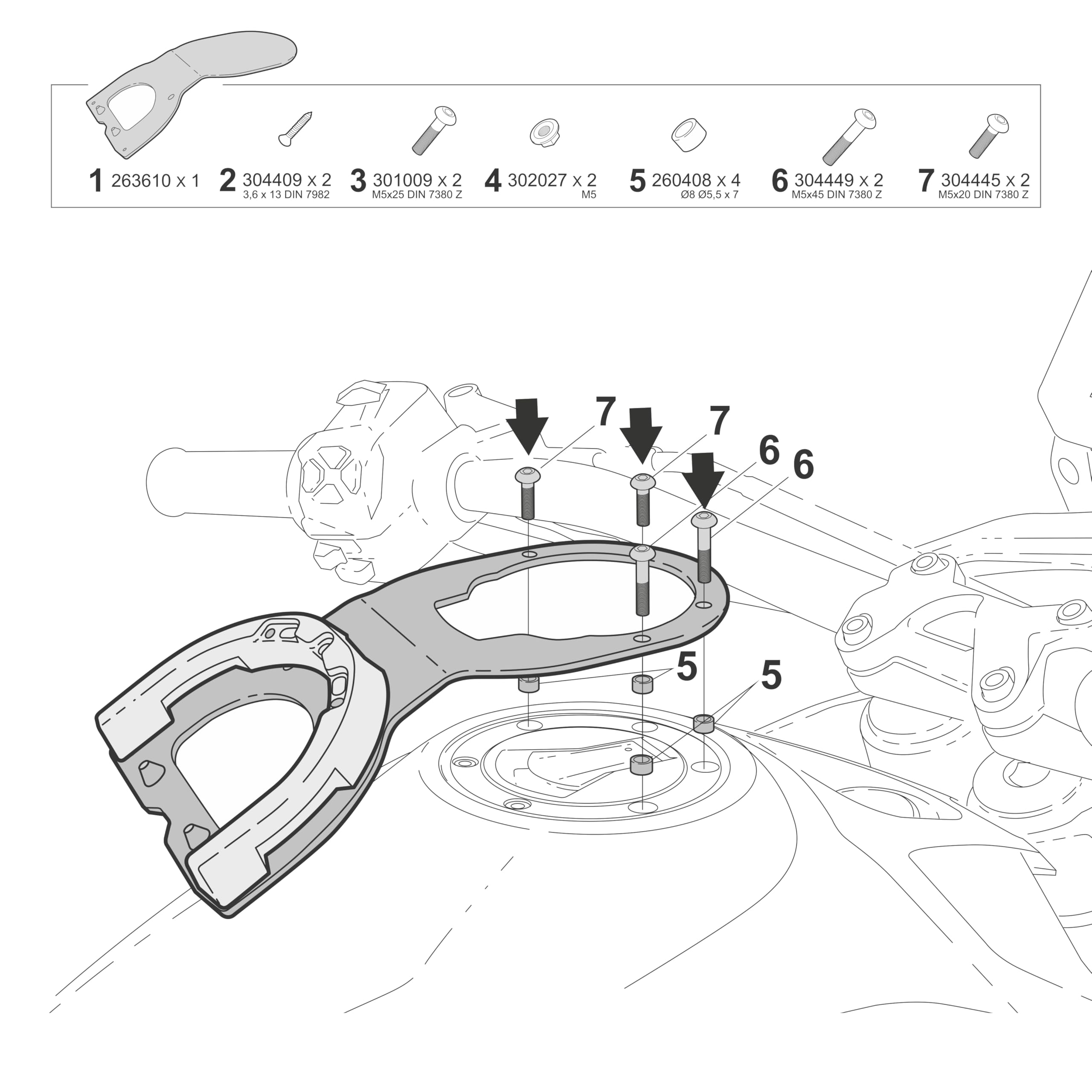 SHAD Fissaggio Borsa Serbatoio Click System Moto Guzzi V85 TT