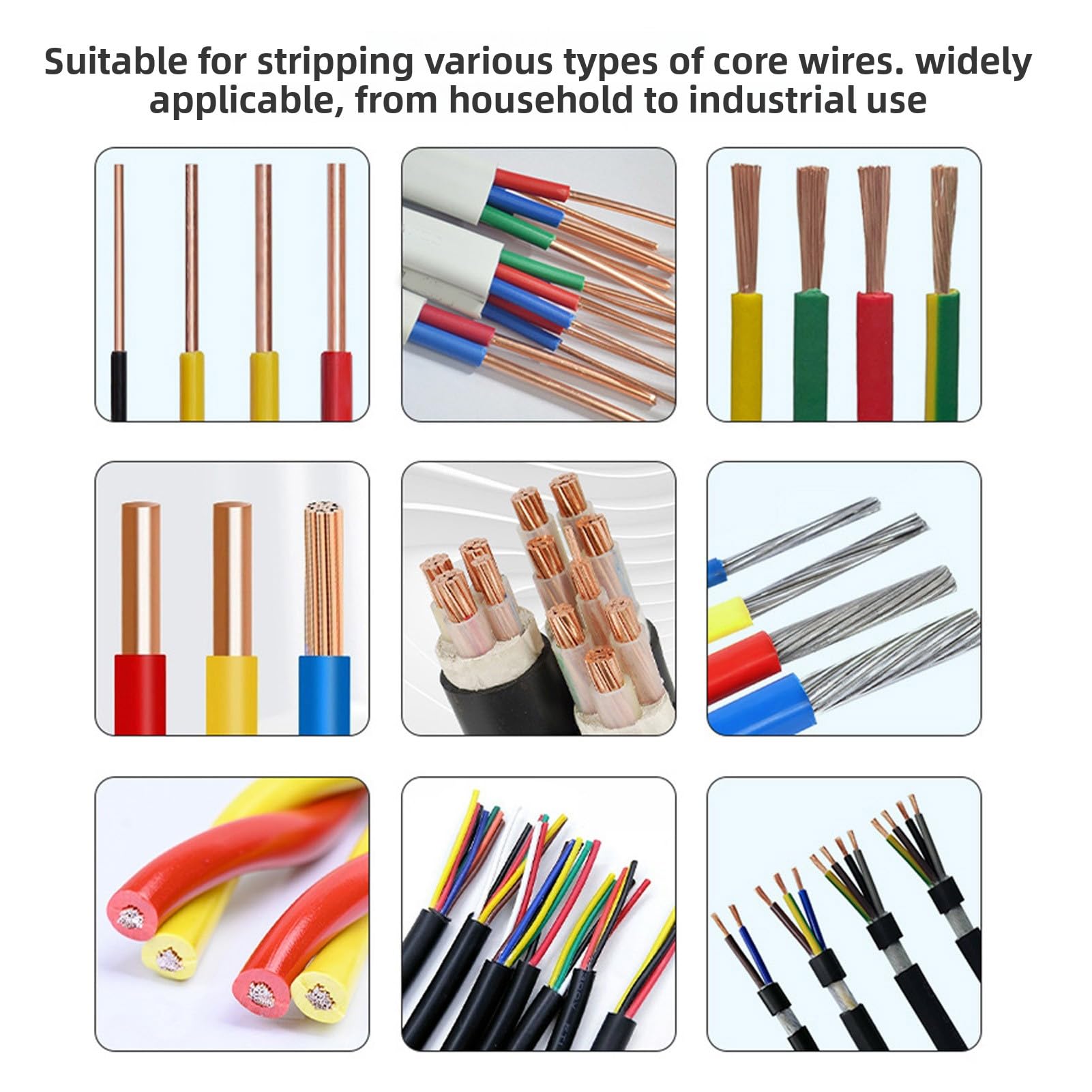 Naroote Máquina Pelacables Manual, Pelacables con Manivela o Accionado por Taladro con 6 Canales de Entrada, Cubierta Acrílica, Herramientas de Corte para Cables de 1-17 mm