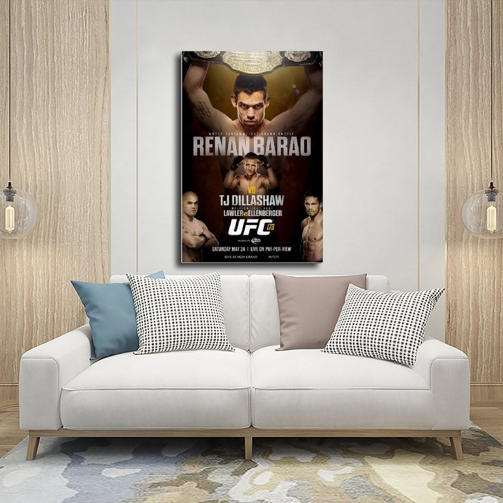 DEZARO Boxing-UFC 173 Renan Barao Vs. T.J. Dillashaw Fight Poster Canvas  Poster Wall Art Decor Print Picture Paintings for Living Room Bedroom ..., image size:1600x1600