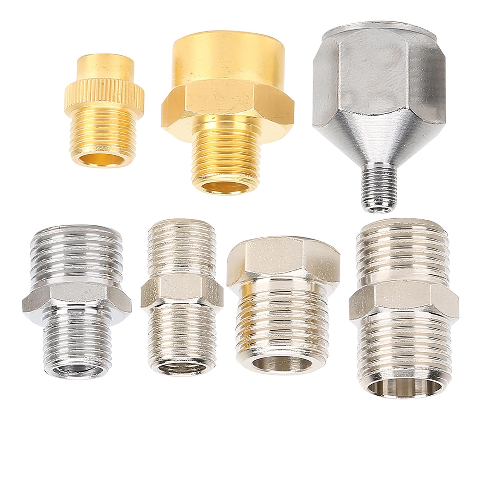 7PCS Airbrush Adapter Zestaw 1/8 Cali 1/4 Cal BSP Złącze dla Węża Sprężarki Airbrush Szybkie Wydanie Zestaw Profesjonalny Sprężarki Powietrza Dostarcza Te Adaptery Original Original