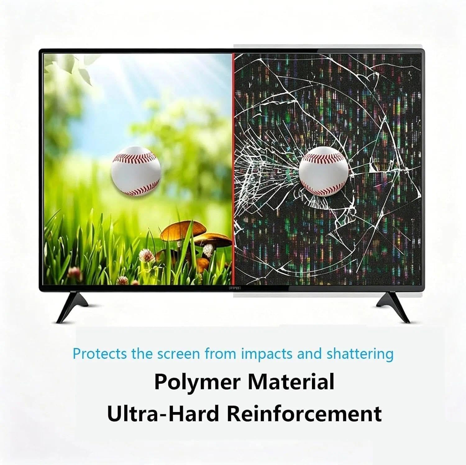 55 Zoll Entspiegelungsfolie Fernseher für LED-/LCD-Smart-TVs(1211x682) | Bildschirm blendreduzierende Displayschutzfolie Blendschutz Blaulichtfilter Folie Mattfolie Kratzschutz HD Fernseher