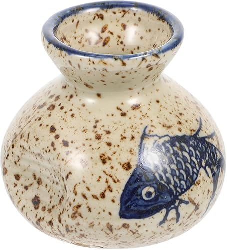 Miniatura 10 de FAVOMOTO Florero de cerámica mini jarrón floral de porcelana, arreglo de flores secas, soporte para palillos de dientes para cocina, boda, oficina,