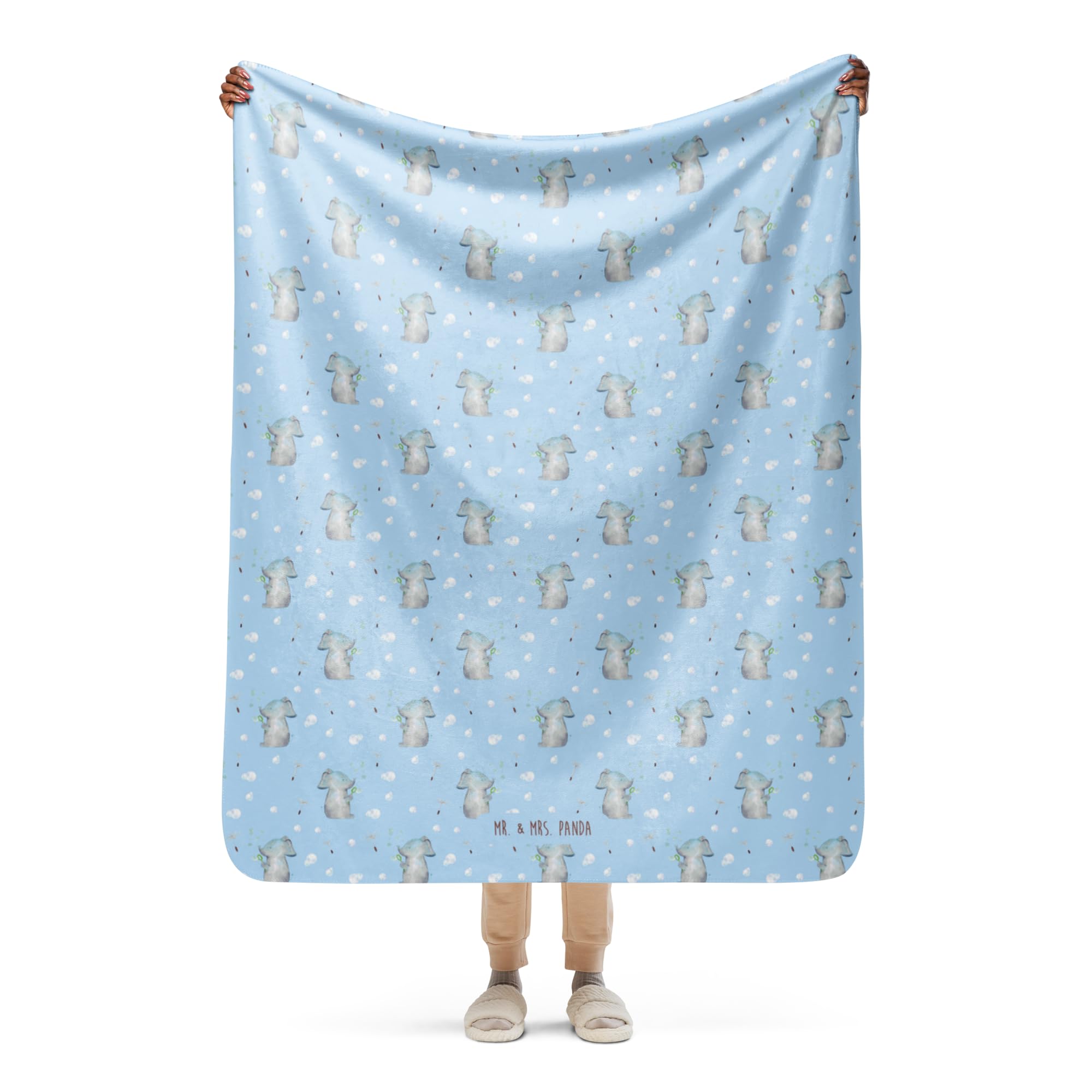 Mr. & Mrs. Panda Couchdecke Elefant Seifenblasen 130 x 155 cm - Geschenk, Elefanten, Heimat, Decke, Tagesdecke, Liebe, Wärmedecke, Liebesspruch, Kuscheldecke, Plaid, Heimdecke, Lustige Sprüche