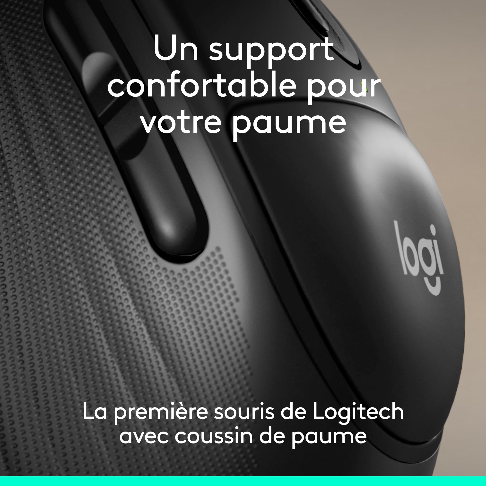 Logitech Signature Comfort Plus M850 L, Souris sans Fil, Souris Bluetooth avec Coussin de Paume, clics Silencieux, Batterie 24 Mois, Boutons Personnalisables, pour Windows, Mac, iPad - Noir