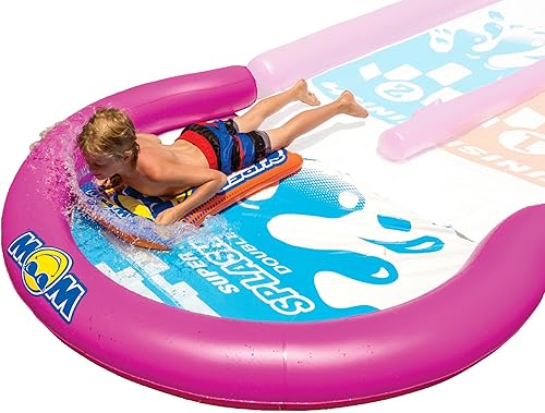 WOW Sports Extremo de piscina de chapoteo para doble carril súper tobogán (solo piscina de salpicaduras) piscina inflable para tobogán doble