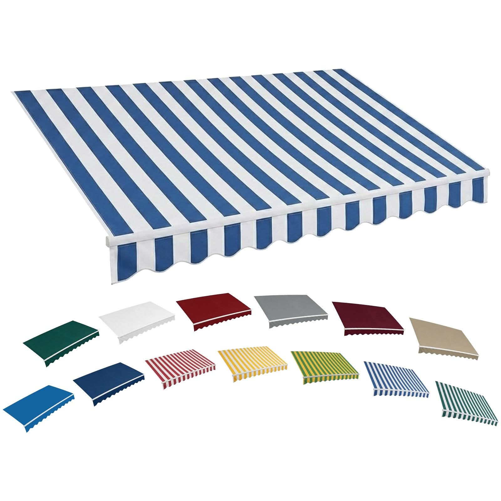 Heavy Duty Waterproof Awning Replacement Fabric for Garden, Fabric Only