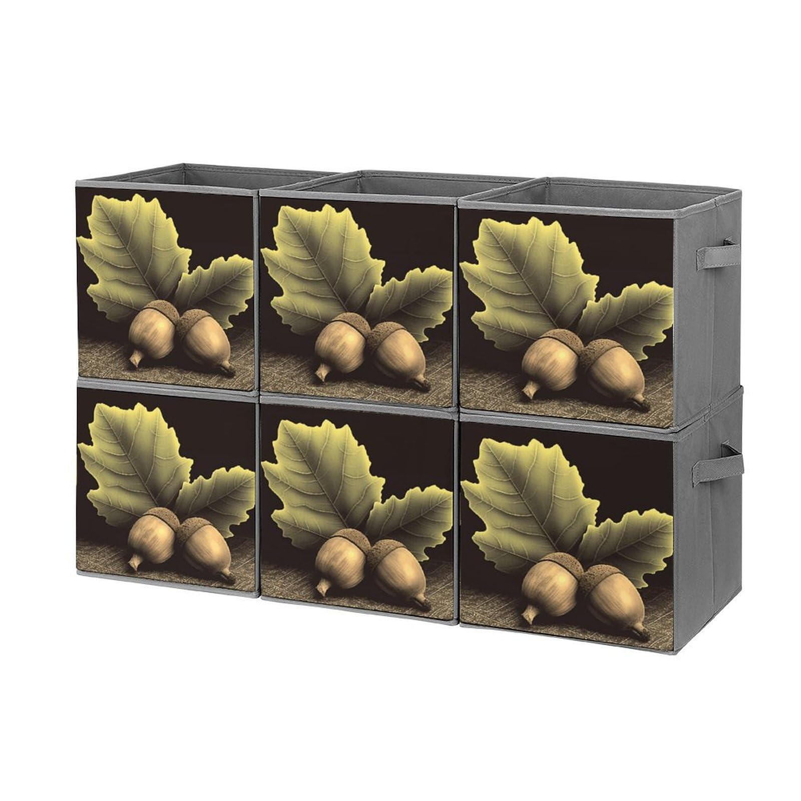Boîtes de rangement pliables et empilables Lot de 6 cubes décoratifs