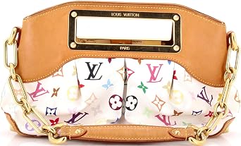 Pre-Loved Judy Handbag Monogram Multicolor PM, White