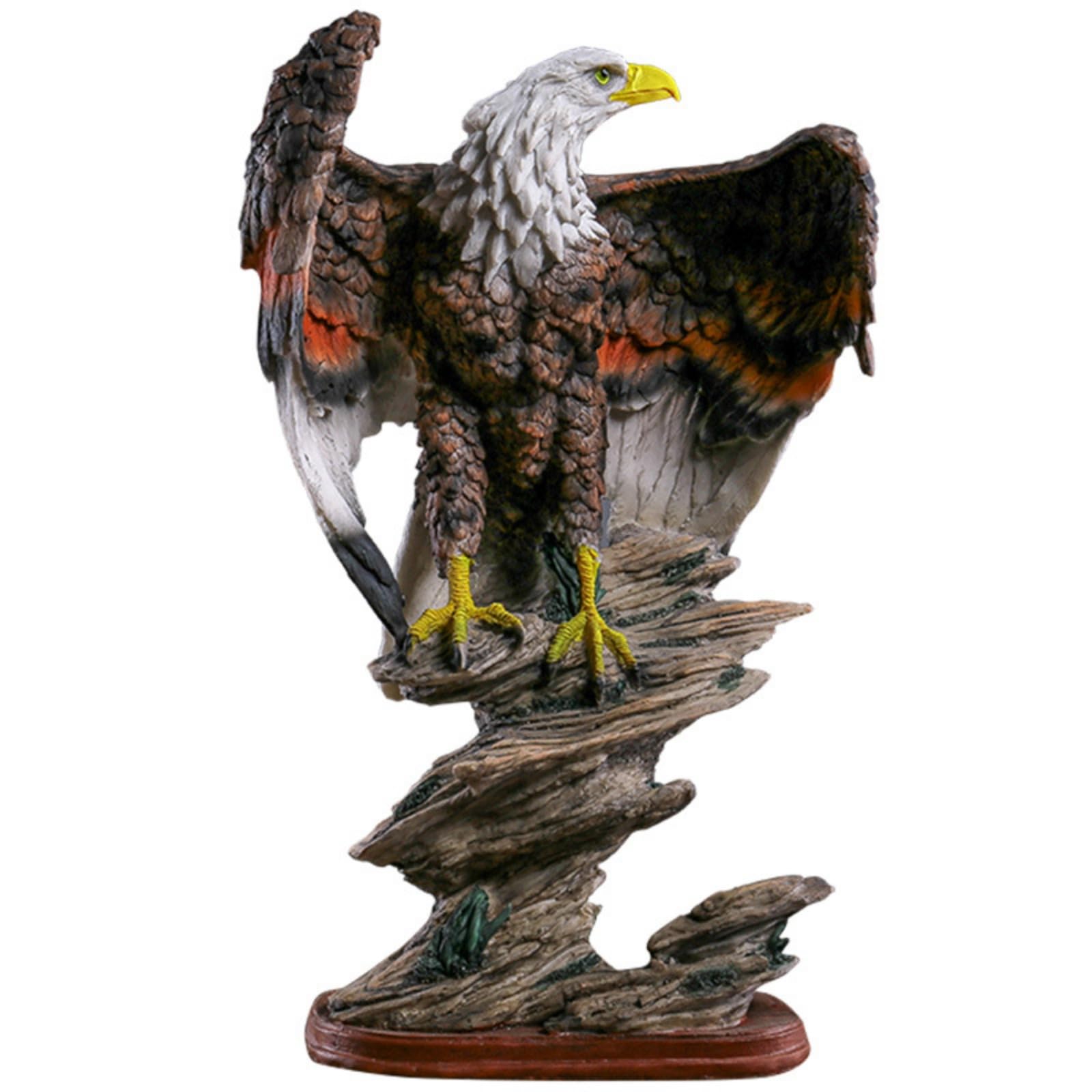Nuneth Bald Eagle Sculpture, Home Decor Statue, Living Room Large Decoration, Resin Crafts, 48Cm