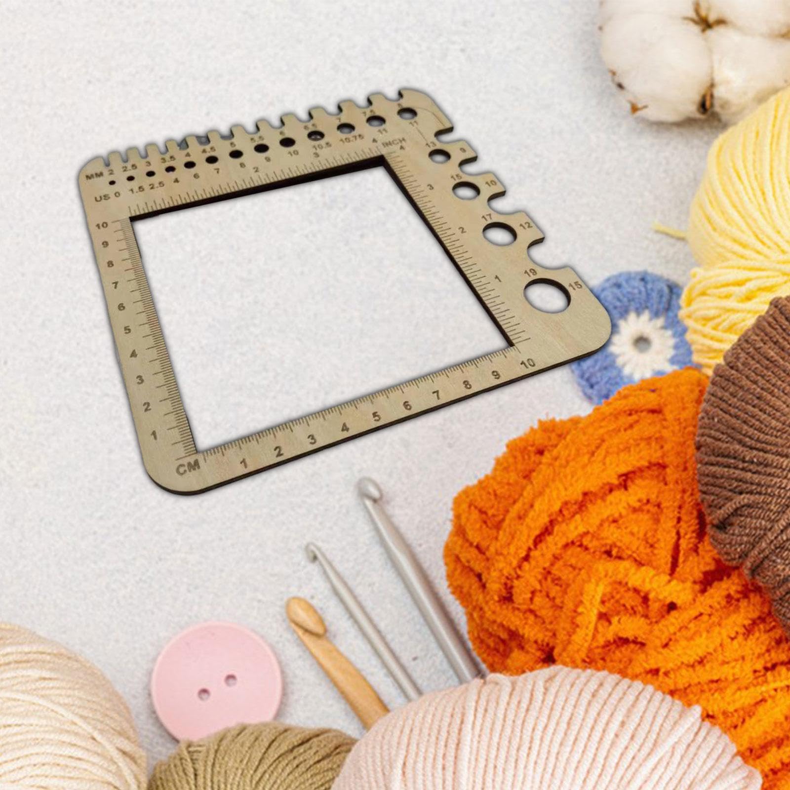 Règles à tricoter en bois - Jauge de broche à tricoter en bois - Accessoires de crochet - Style A