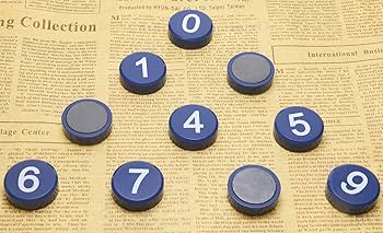 Amazon.co.jp: Tupalizy 丸型 0-9 数字 冷蔵庫マグネット 冷蔵庫