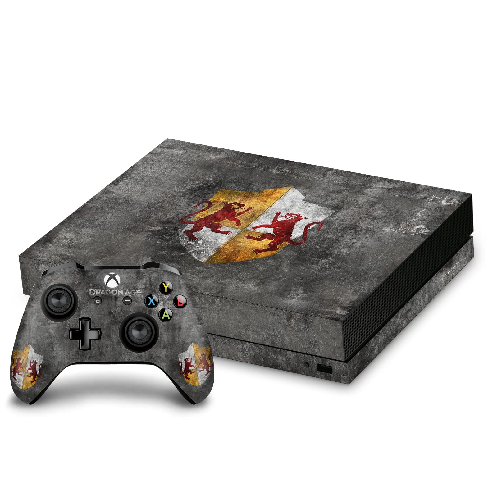 Head Case Designs sous Licence Officielle EA Bioware Dragon Age Ferelden en détresse Heraldry Vinyle Autocollant De Jeu Peau Autocollant Compatible avec Xbox One X Console and Controller Bundle