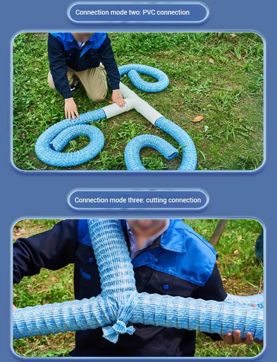 Tubos de Drenaje de PVC Tubo de Drenaje Perforado Flexible for Drenaje eficiente de Agua subterránea e infiltración del Suelo(800cm/315in)