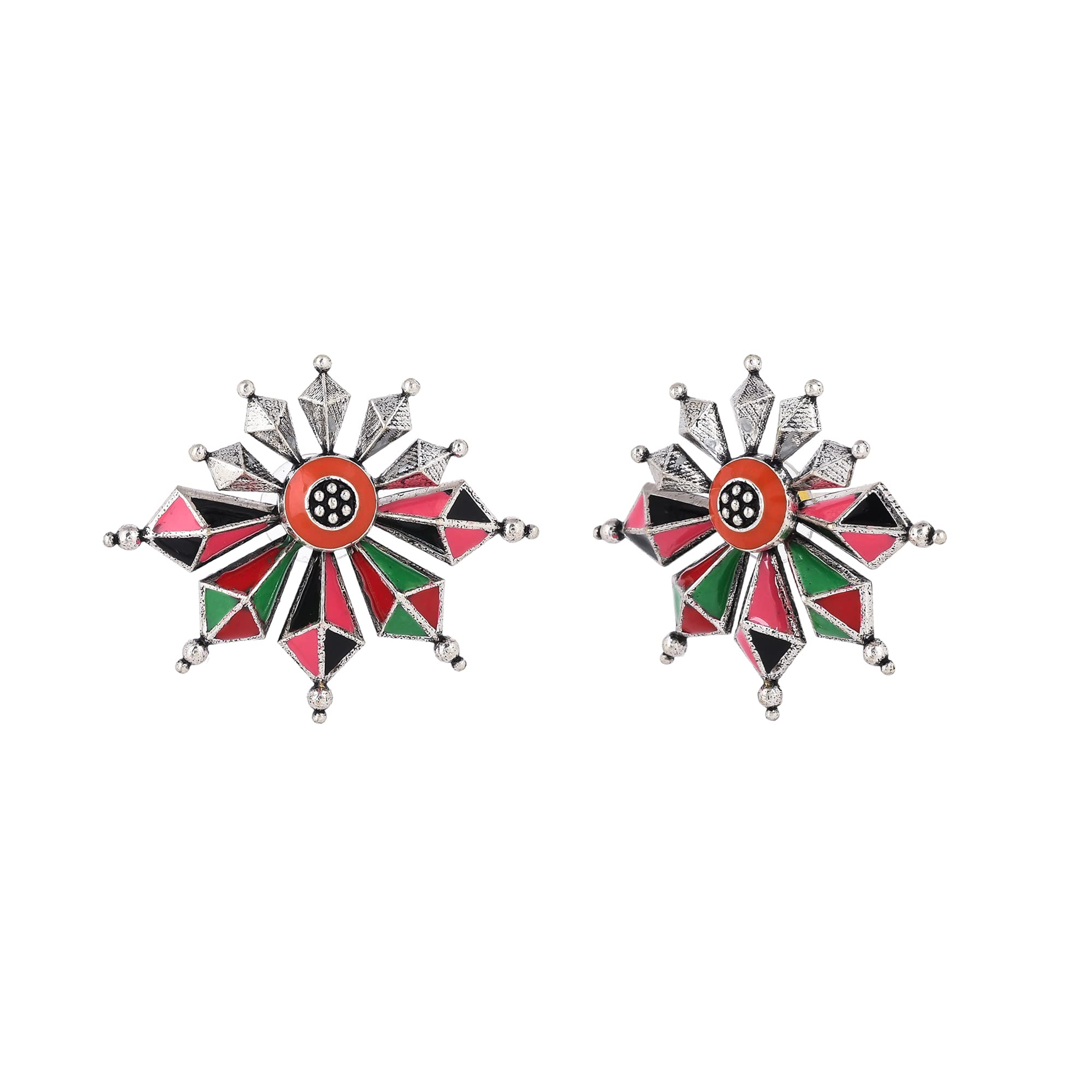 Folklore Enamel Edgy Earrings